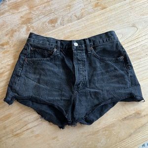 AGOLDE Los Angeles Black Jean Shorts